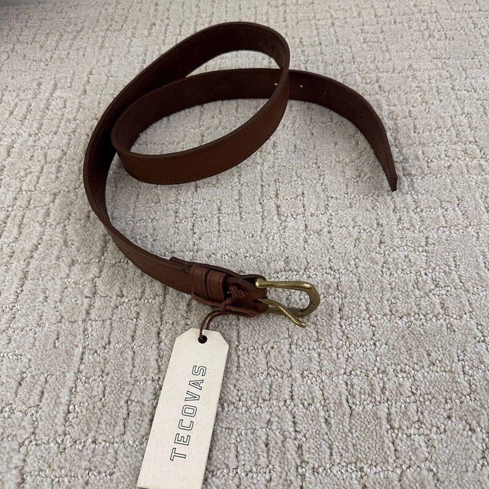 Tecovas Women's Calfskin Belt with Gold Buckle